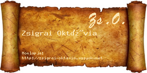 Zsigrai Oktávia névjegykártya