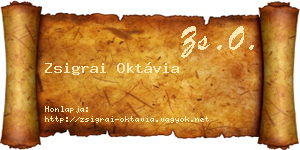 Zsigrai Oktávia névjegykártya